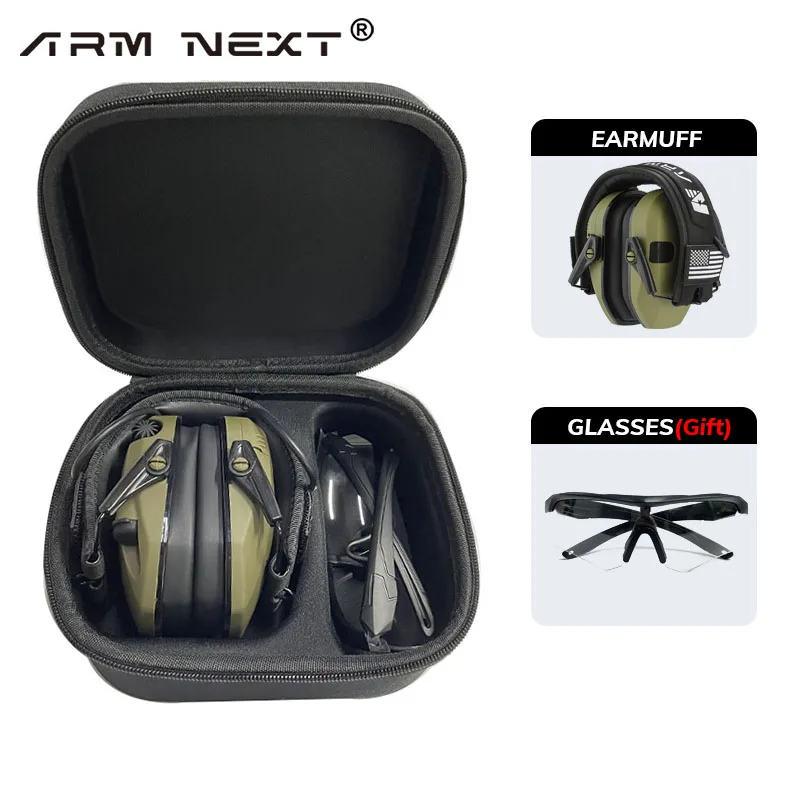 

ARM NEXT Hard Storage Travel Case for Electronic Shooting Earmuffs for Impact Hearing Protection Shooter Safety Eyewear Glasses