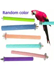 Random Color Pet Parrot Claw Grinding Stick Frosted Stand Pole Bird Cage Accessories Bird Stand Nail Grinder