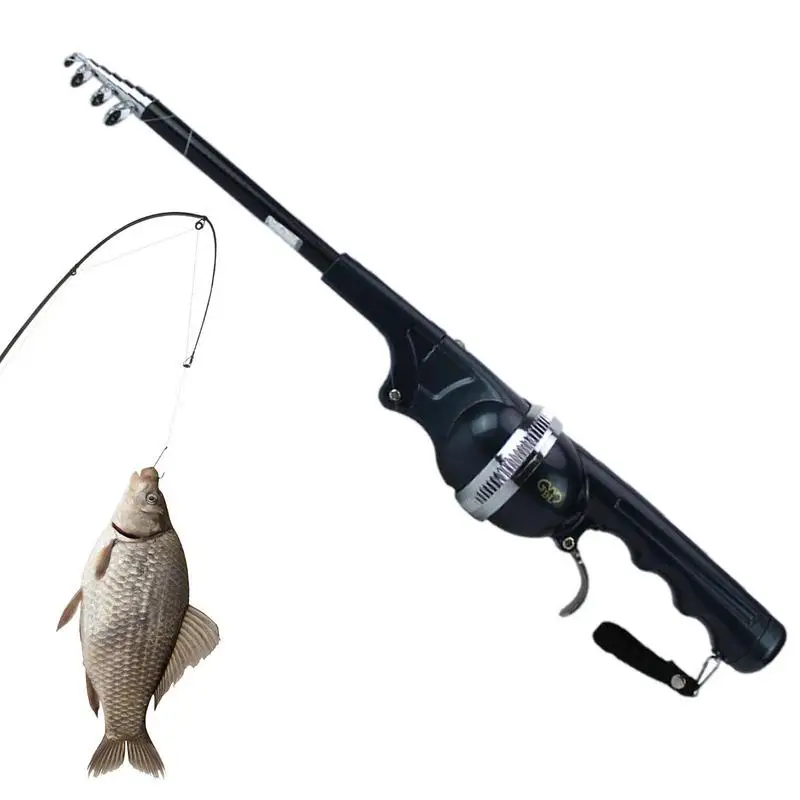 Portable Carp Foldable Fishing Rod Folding Fishing Lure Rod Telescopic Fighing Pole Reel Compact Mini Folding Fishing Pole