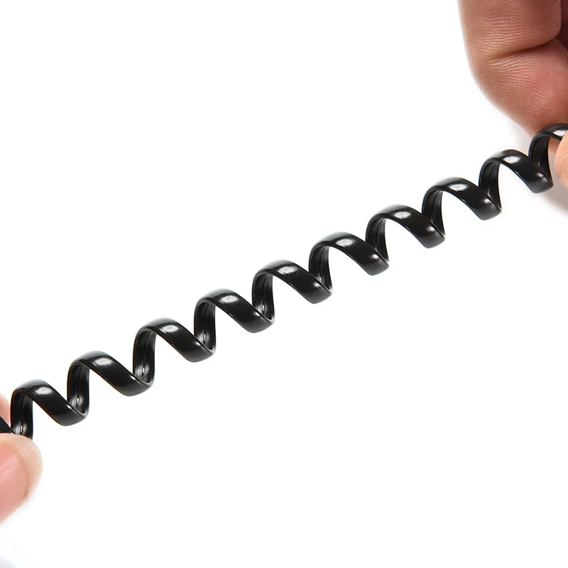 6, 5ft Male RJ12 Ke RJ12 Phone Handset Extension Coil Cable Line Wire Lead Telepone Extension Cord Line Cable Hitam 2M