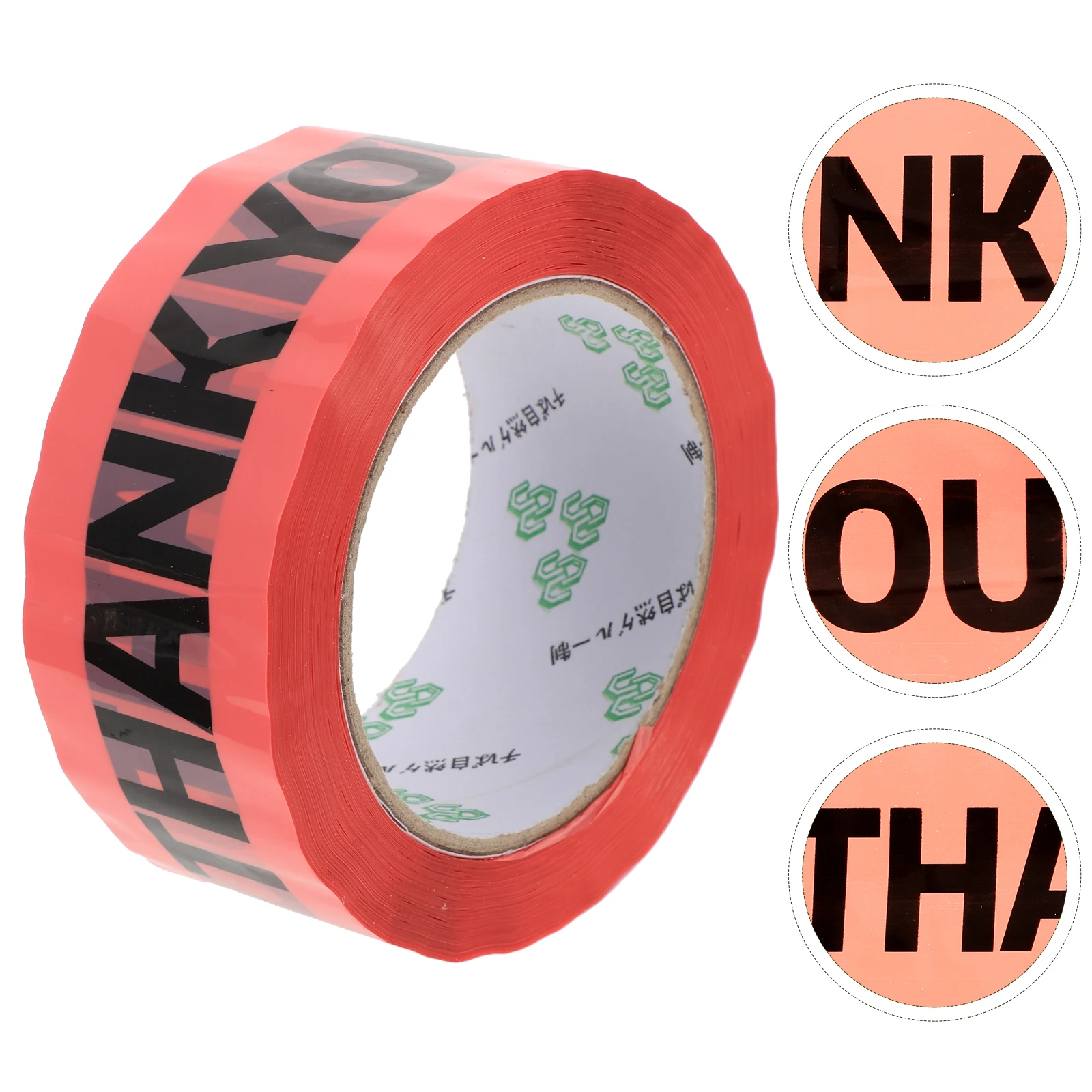 Pink Sealing Tape Packing Boxes Duct Packaging Adhesive Decorative Sticker Pink Bottom White THANKYOU Printing Practical