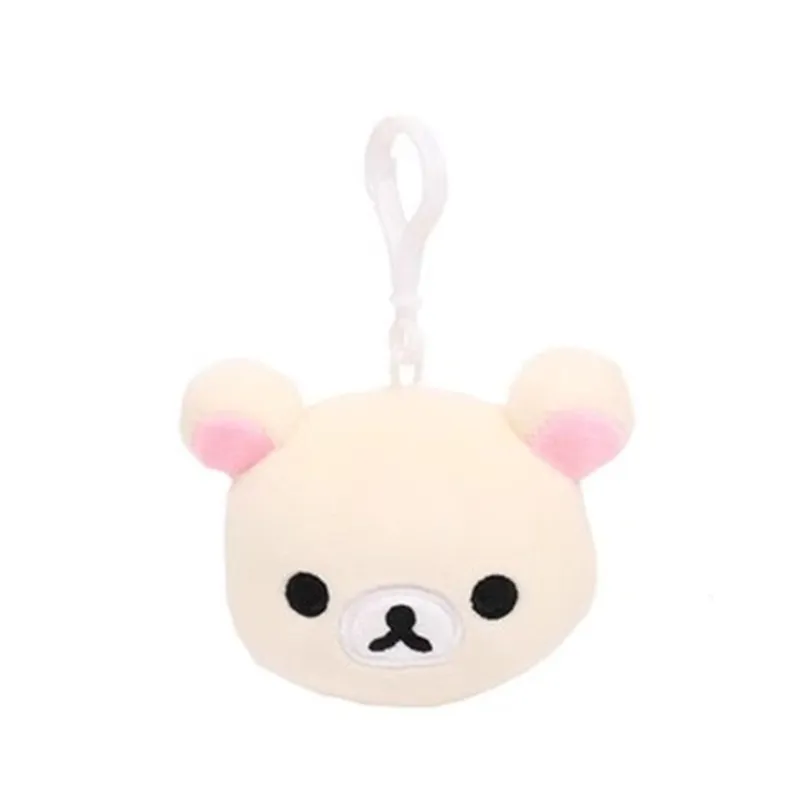 New Cute Rilakkuma Korilakkumar Face Plush Keychain Chains  Small Pandent Kids Stuffed Toys For Children 7CM