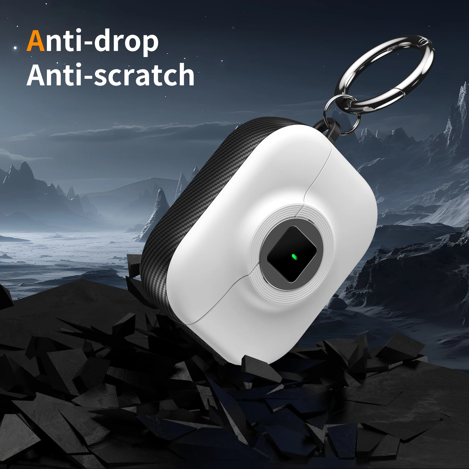 For Airpods 4 Case With Secure Lock Cover For AirPods Pro 2 2nd 3 2nd 1st Generation Cases TPU PC Headphone Coque With Keychain