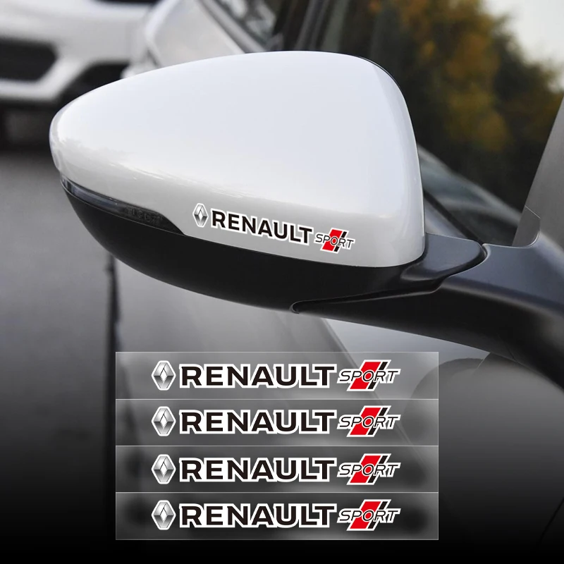 4 قطعة شعار السيارة ملصقات مرآة الرؤية الخلفية ممسحة الشارات اكسسوارات لرينو RS ميجان 2 3 4 ترافيك ذات المناظر الطبيعية الخلابة كليو كابتور توينغو