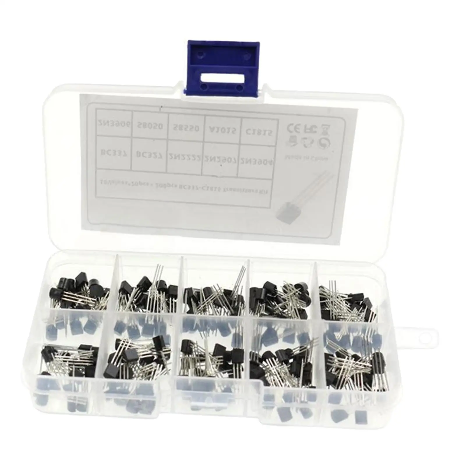 Transistor Pack in Storage Case Values - Pack of 200pcs BC327 2N22N2907 2N3904 2N3906 S8050 S81015 5
