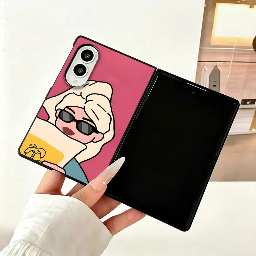 Luxury Phone Cover Case for Samsung Galaxy ZFold8 Z Fold8 Wide ZFold Wide Z Fold 8 Cartoon Girl