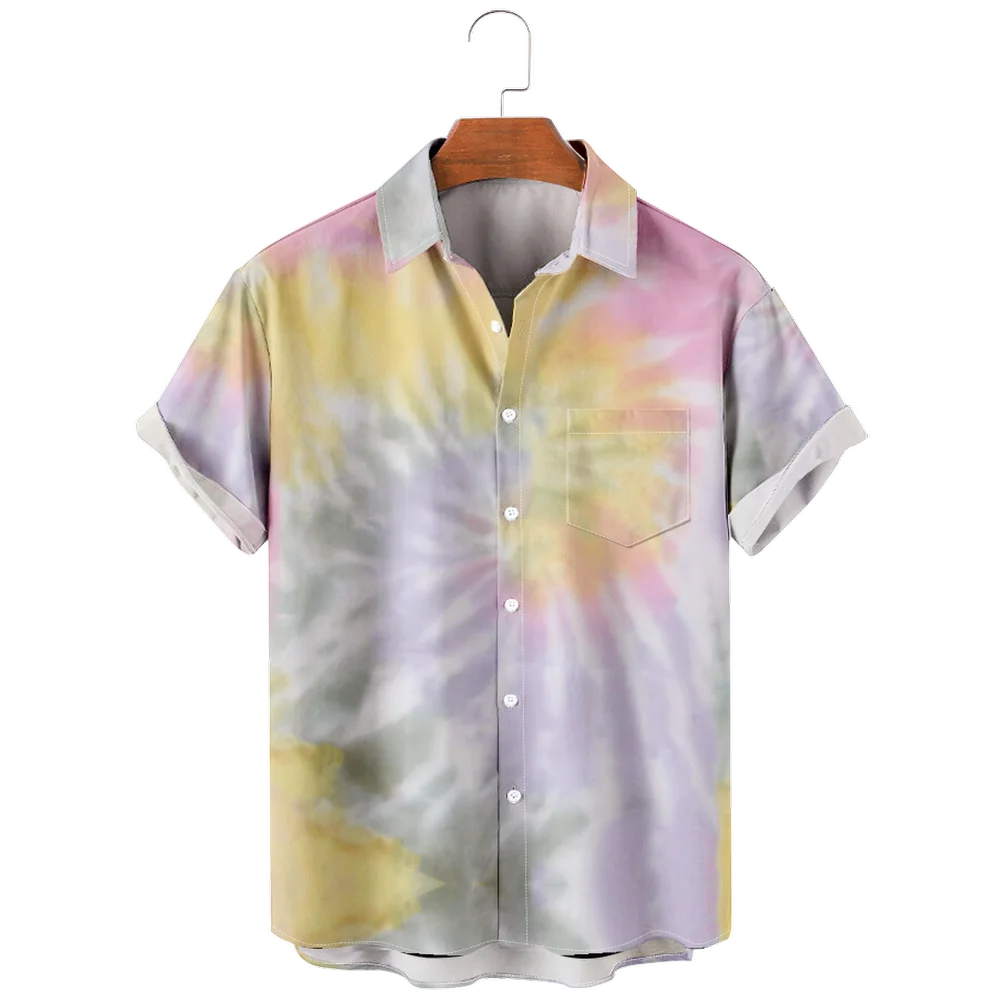 

Mens Fashion Short Sleeve Shirt Casual Printing Hawaiian Beach Blouse Casual Shirts