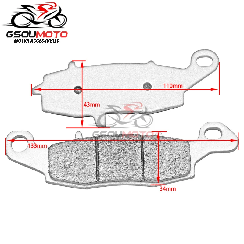 Motorcycle Front / Rear Disc Brake Pads Set Kit For Suzuki GSF250 GSF 250 (GJ77) Bandit 1995 1996 1997 1998 1999 2000 95-96-99