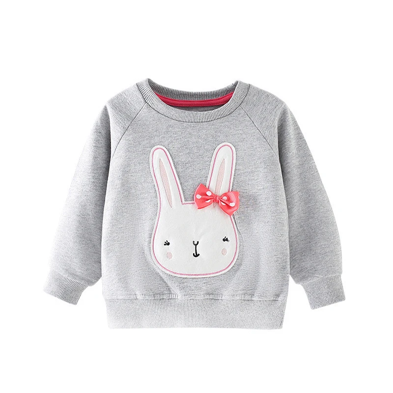 

Jumping Meters New Arrival Girls Rabbits Sweatshirts For Autumn Spring Toddler Kids Clothes Hot Selling Children's Hooded Shirts