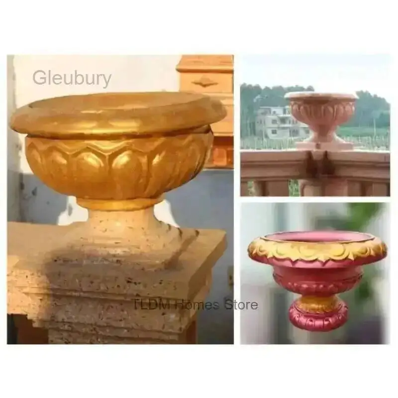 for Garden Thickened Home Mold European Buildings ABS Plastic Flower Pot Molds Gardening DIY Round Model Garden Decoration
