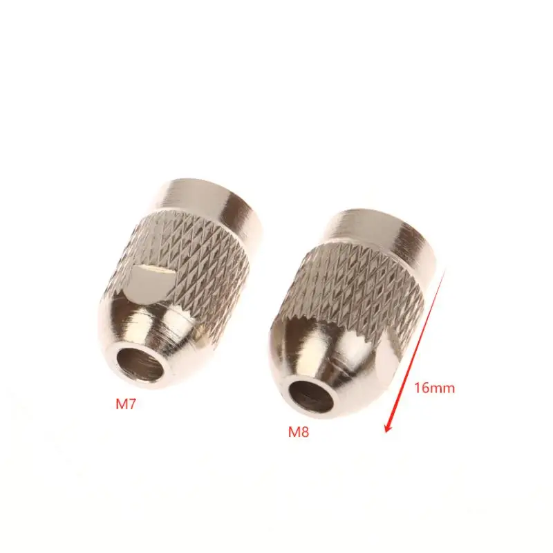 5/10Pcs Neue Edelstahl M7 M8 Muttern Pitch 0,75mm Bohrfutter Spannzangen Bits Schaft Schrauben Ersatz für Dreh Werkzeug