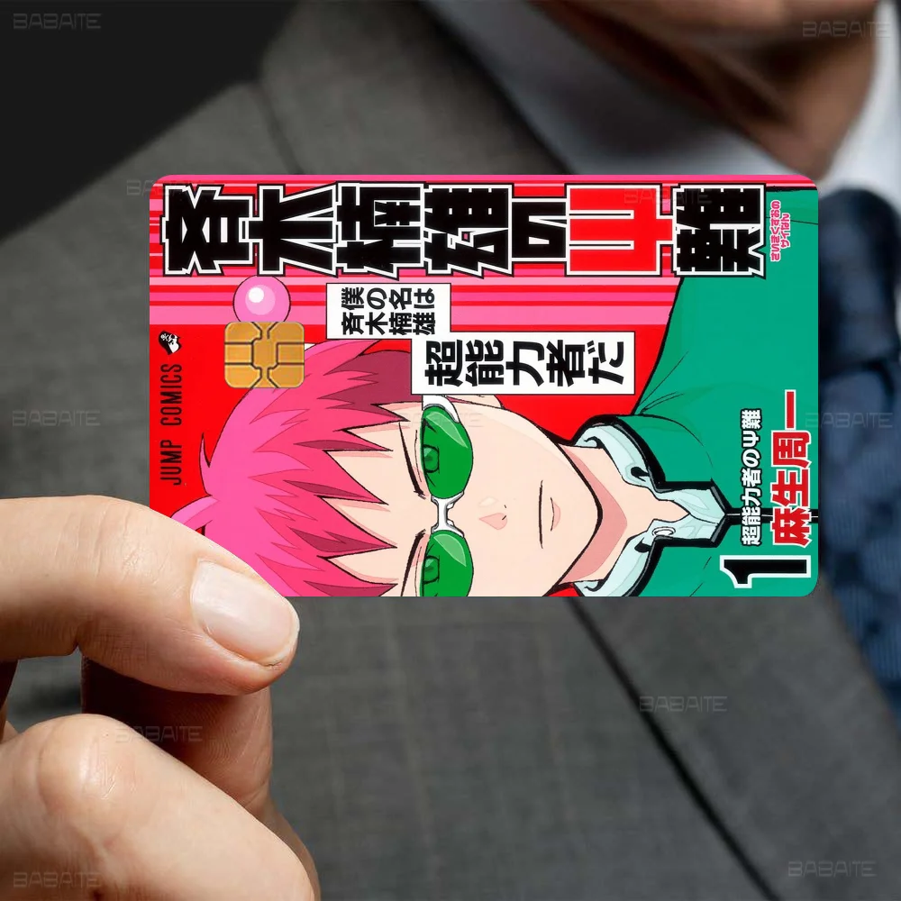 The Disastrous Life Of Saiki K Saiki Kusuo Anime Spend Or Save Funny Shell On Off Ultra Thin No Fade Skin Film For Credit Card