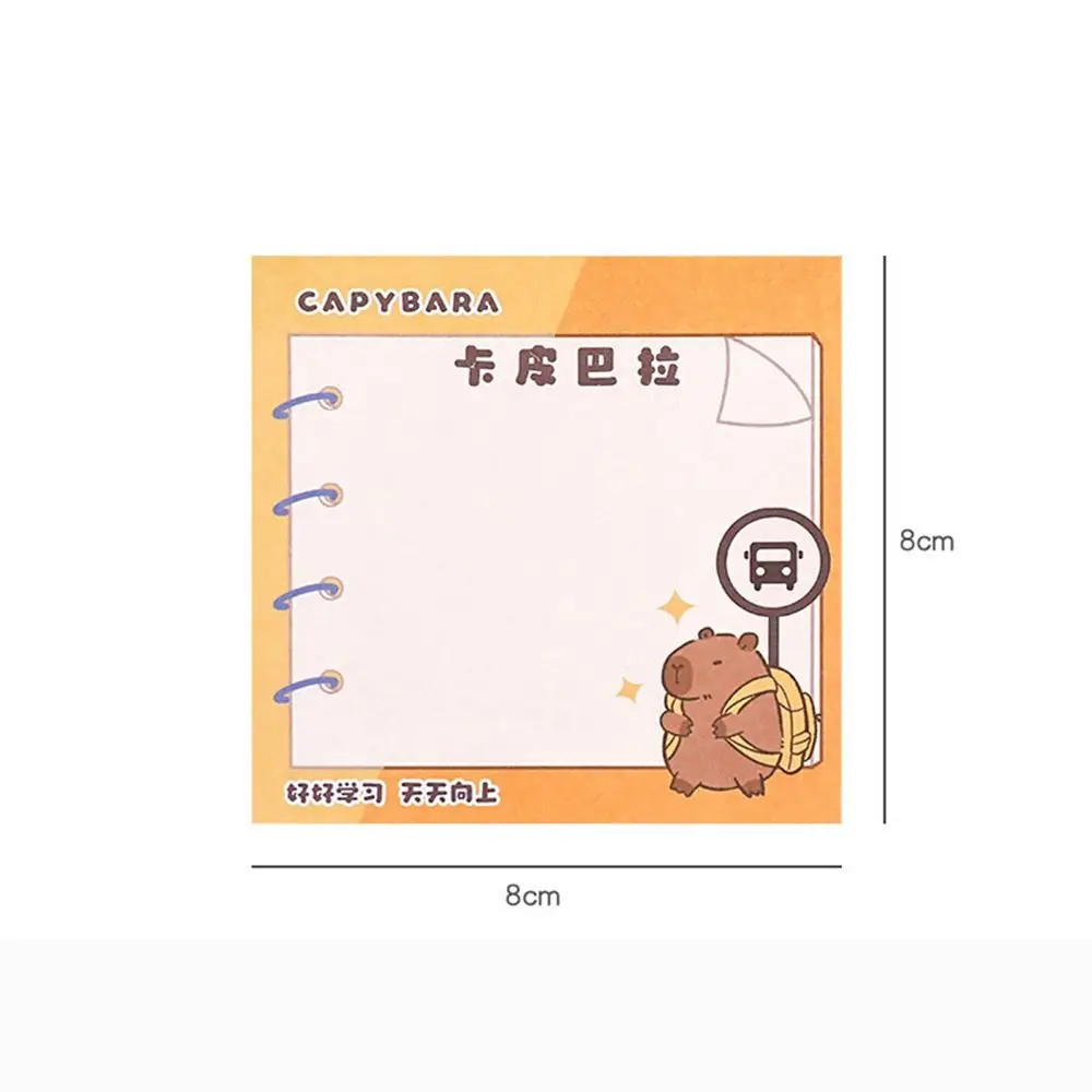 50 pieces Sticky Gift Kawaii Capybara Memo Pad N Times Ins Sticky Notes Creative Portable Cartoon Message Notes To Do List