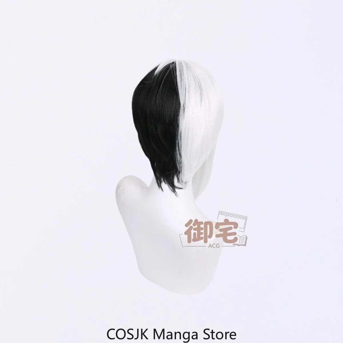 Anime Dr.STONE Gen Asagiri Cosplay Wig Special White Black Hair Comic Con Prop Role Play Gift Men Halloween Prop view 5