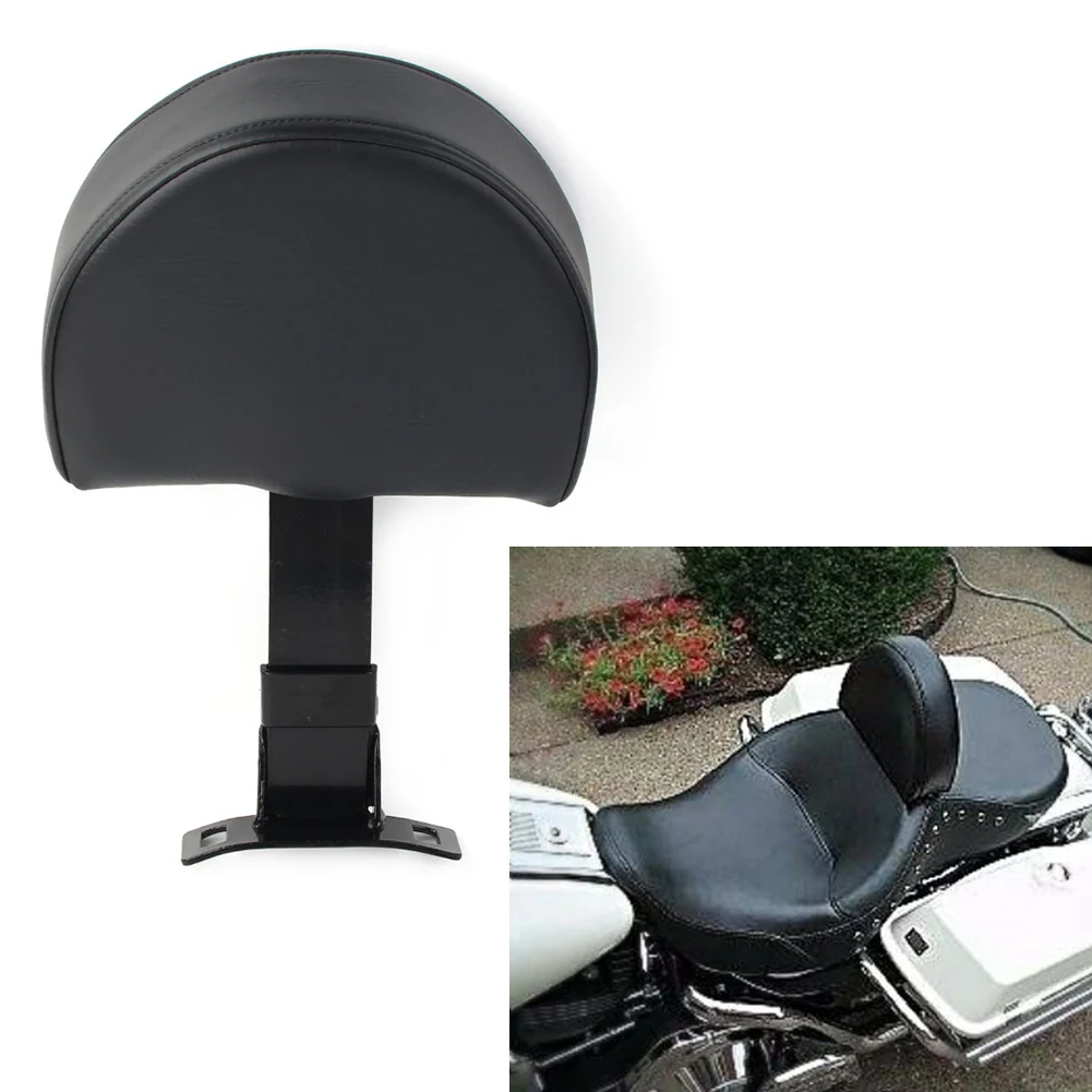 Motorbike Front Drivers Backrest Sissy Bar Leather Pad Adjustable For Harley Davidson Electra Street Glide EZ ON/OFF No tools