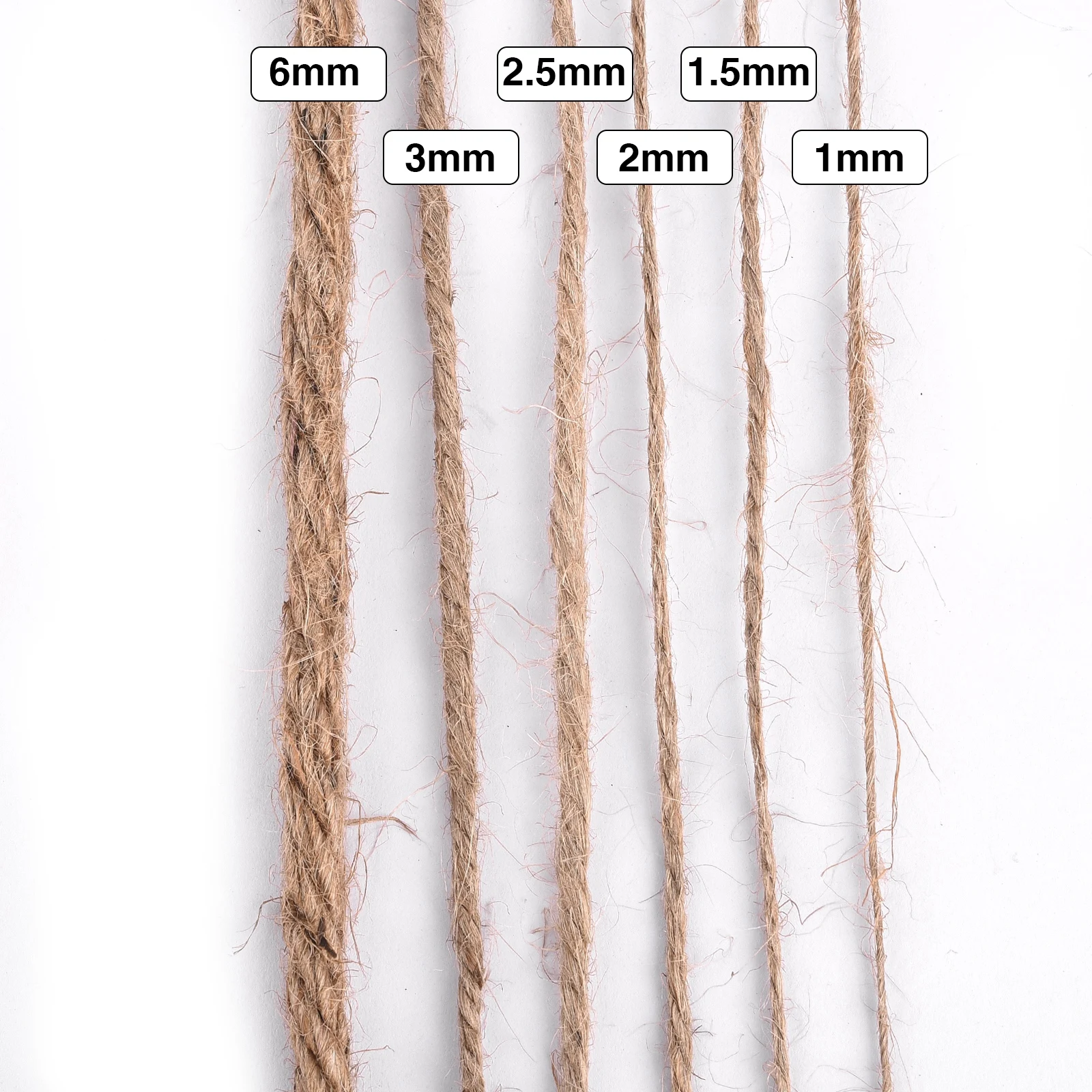 1/1.5/2/2.5/3 مللي متر حبل الجوت الطبيعي الحبل القنب خيوط ديكورات منزلية لحفل الزفاف الخيش الشريط اليدوى هدية حفلة عيد ميلاد التفاف #1