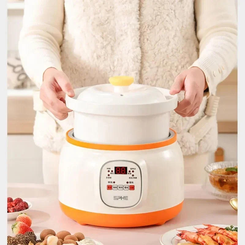 Home Slow Cooker Automatic Simmering Electric Cooker 1.8L 2.8L 3.8L Health Cooking Electric Pot Soup Porridge Electric Stew Pot