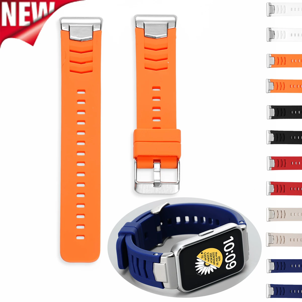 Elastic Silicone Man Sport Band for Huawei Watch 11/11Pro Strap for Huawei Band 11/11Pro NFC Replacement Bracelet Accessories