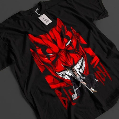 Bleach Anime Shirt Yamamoto Tshirt Ichigo Bankai T-Shirt Aizen Zaraki Unisex Tee