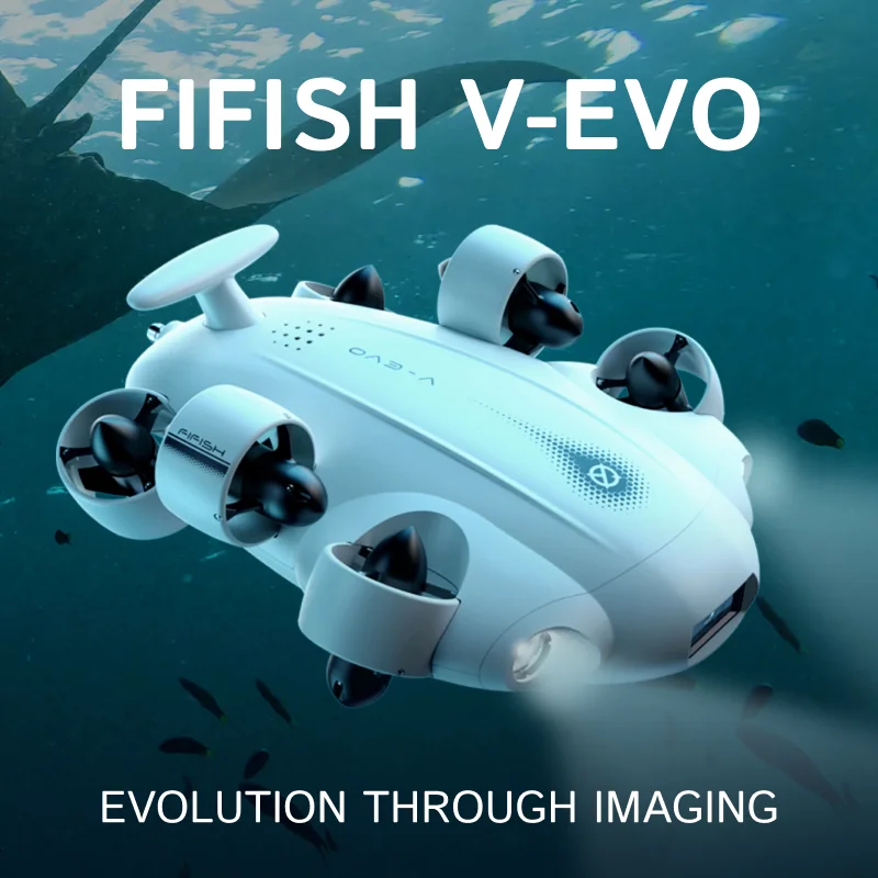 

QYSEA FIFISH V-EVO Underwater Drone Kit | Underwater Camera, AI Visual Lock Tracking, VR Control, 360° Omnidirectional Movement