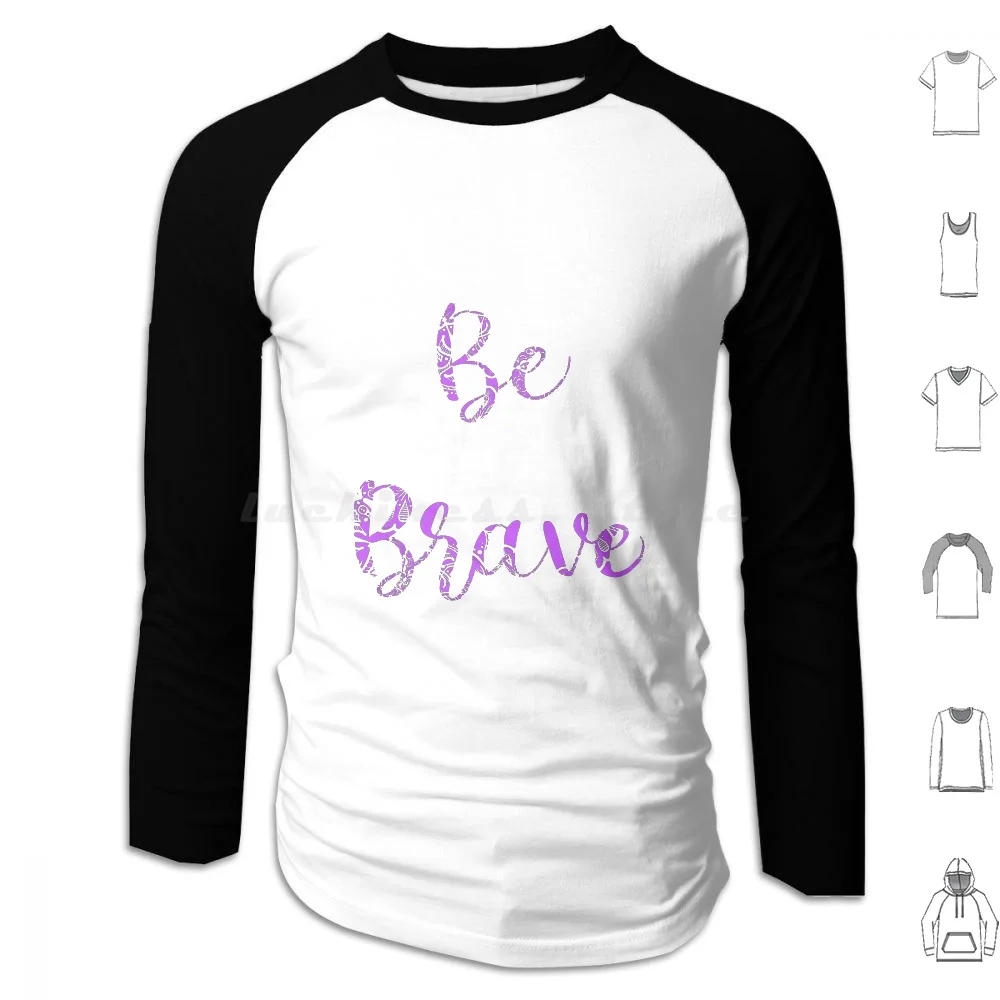 Sudadera con capucha de algodón de manga larga Be Brave para mujer, con letras de poder femenino, Mariana Perez Almagro, diseño de calavera