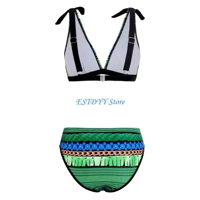 

G6DE Women Two Piece Backless Swimsuit Sexy Swimwear Split Swimsuit Female Sets