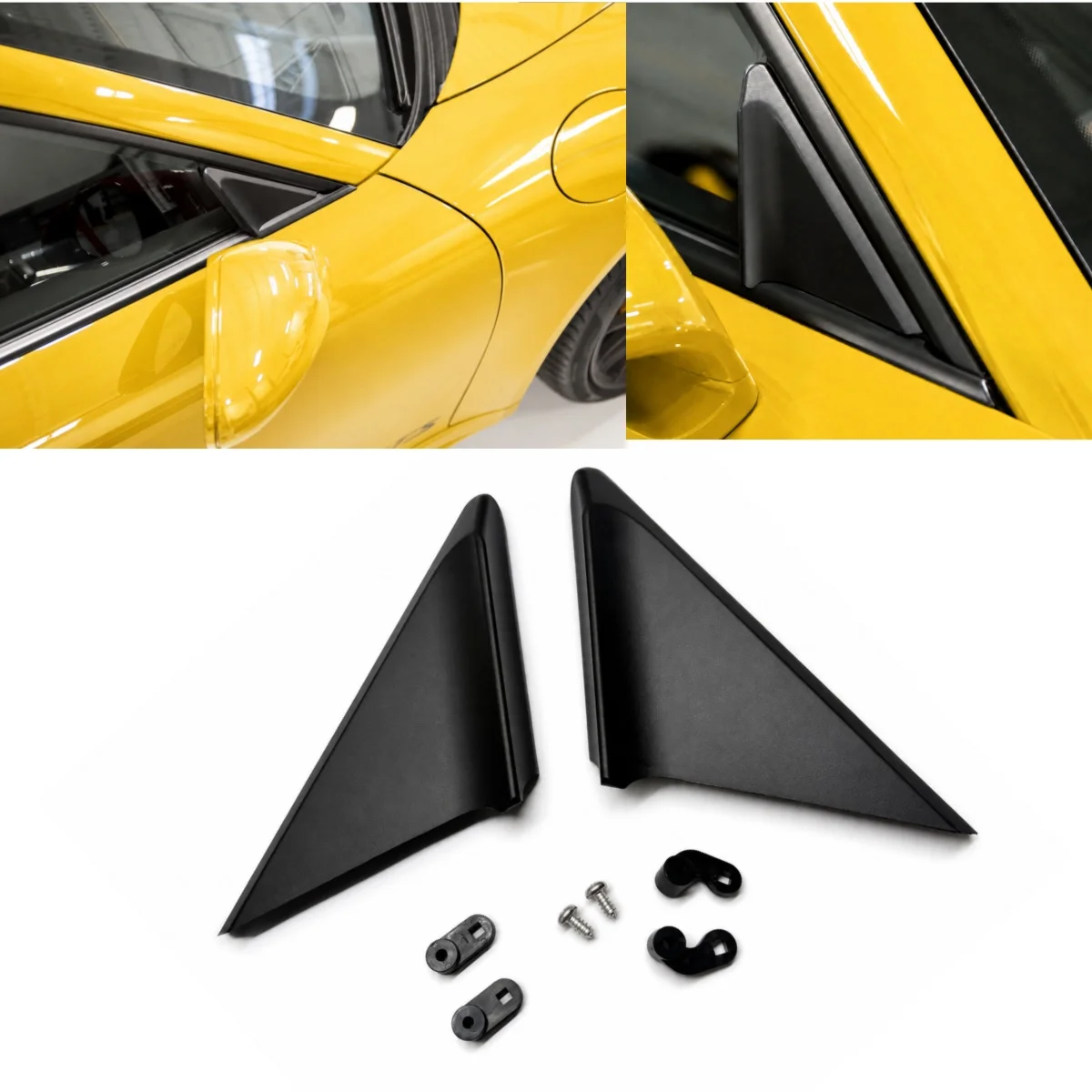 A Pair of Pillar Window Buffeting Deflector For Porsche 991 Boxster Cayman 981 718