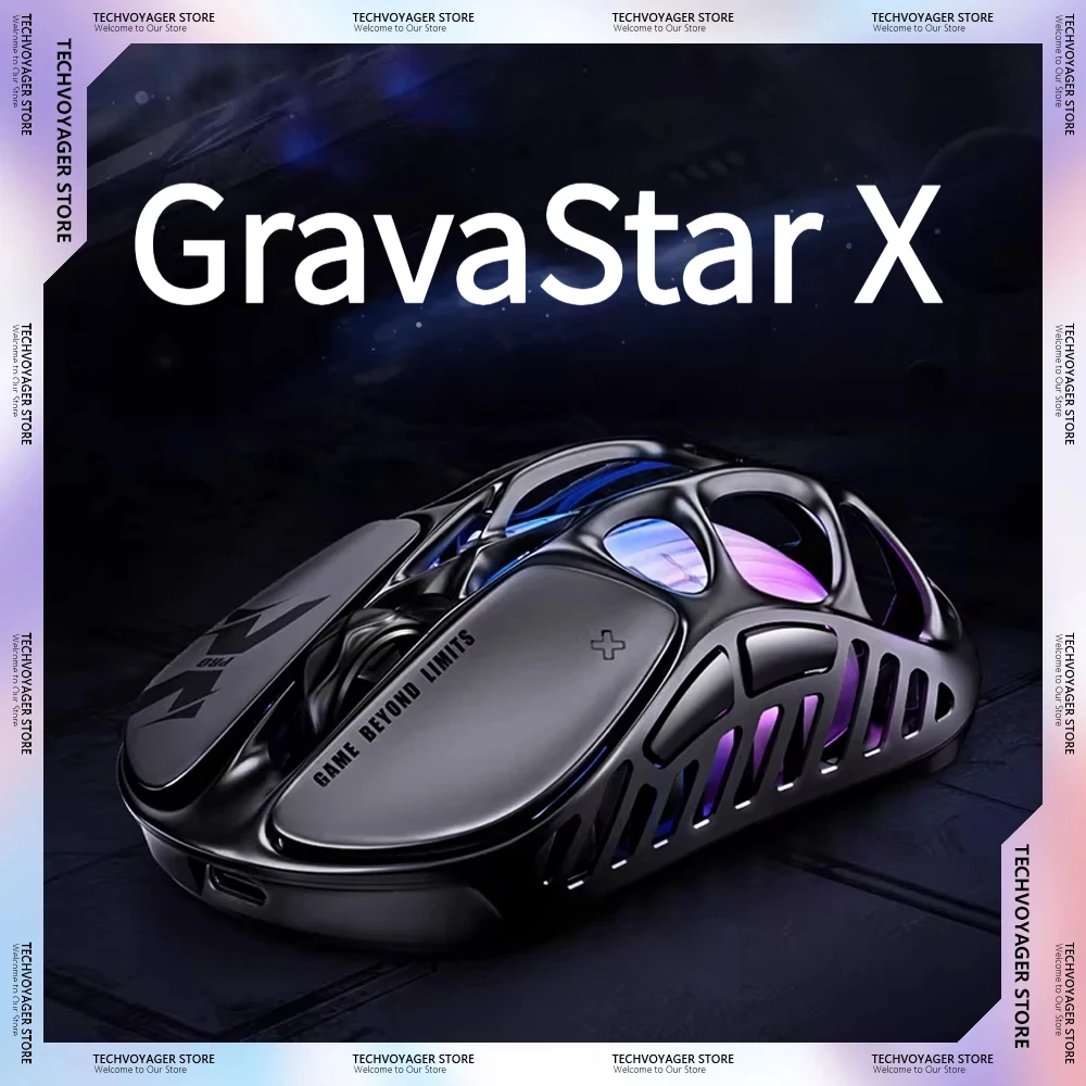 

GravaStar Breaking Cocoon X/Xpro Hollow Gaming Mouse Magnesium Alloy Lightweight Custom Wireless Tri-Mode Mice PC Accessories