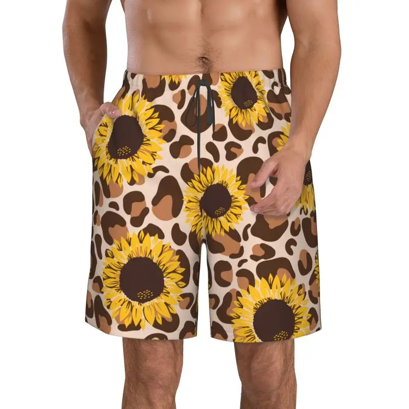 

Крутые плоские угловые шорты с рисунком хризантемы и подсолнуха, спортивные уличные эластичные шорты, пляжные шорты