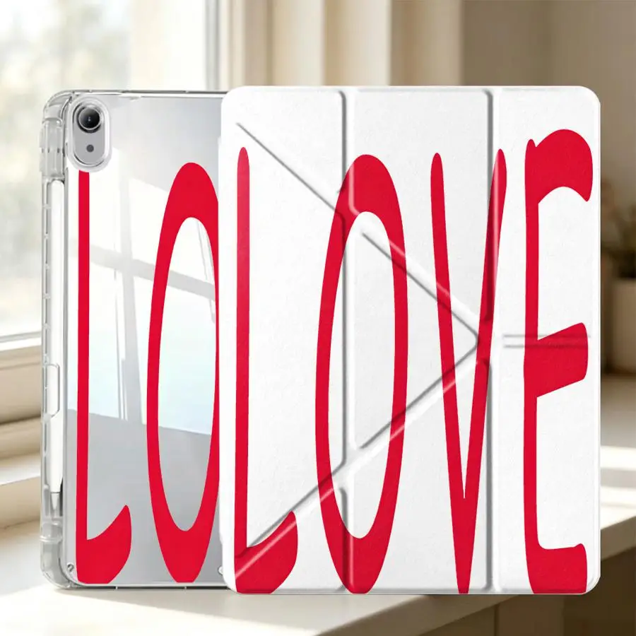 Personalized Letters Love Tablet Case For Samsung Galaxy Tab S8 A8 A9 Plus S9 Plus A11 S7 FE S10 Lite With Pen Slot Cover