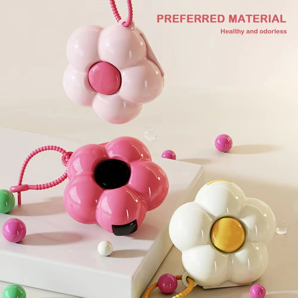 Kreative Blumen Pillendose Tragbare Aufbewahrungsbox Anhänger Wasserdicht mit Trennwänden Schmucketui Kunststoff Dopamin Organizer Box – Detail 1