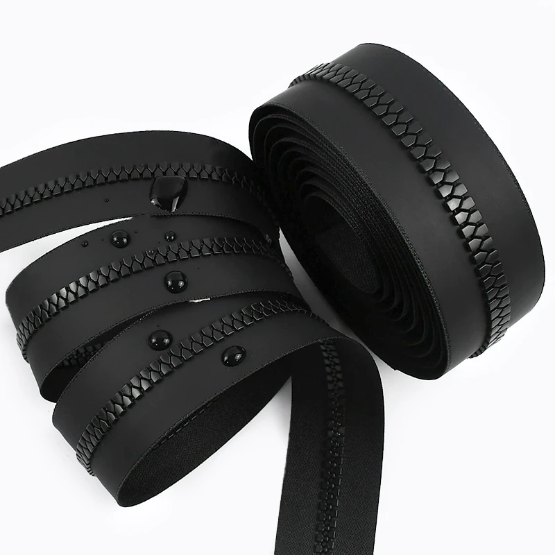 

1/2/5M Meetee 5#8# Resin Zipper with Puller Waterproof Zip Raincoat Zippers Bag Closures Zips Repair Kit DIY Garment Accessories