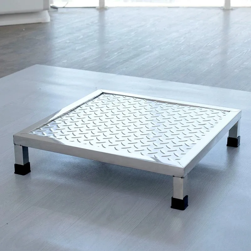 Height‑Boost Platform—For Workshop & Garage Use Stainless Steel Anti‑Slip Footrest Stool, Elevation Step Frame,