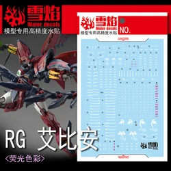 Model Decals Water Slide Decals Tool For 1/144 RG Epyon Fluorescent Sticker Models Toys Accessories