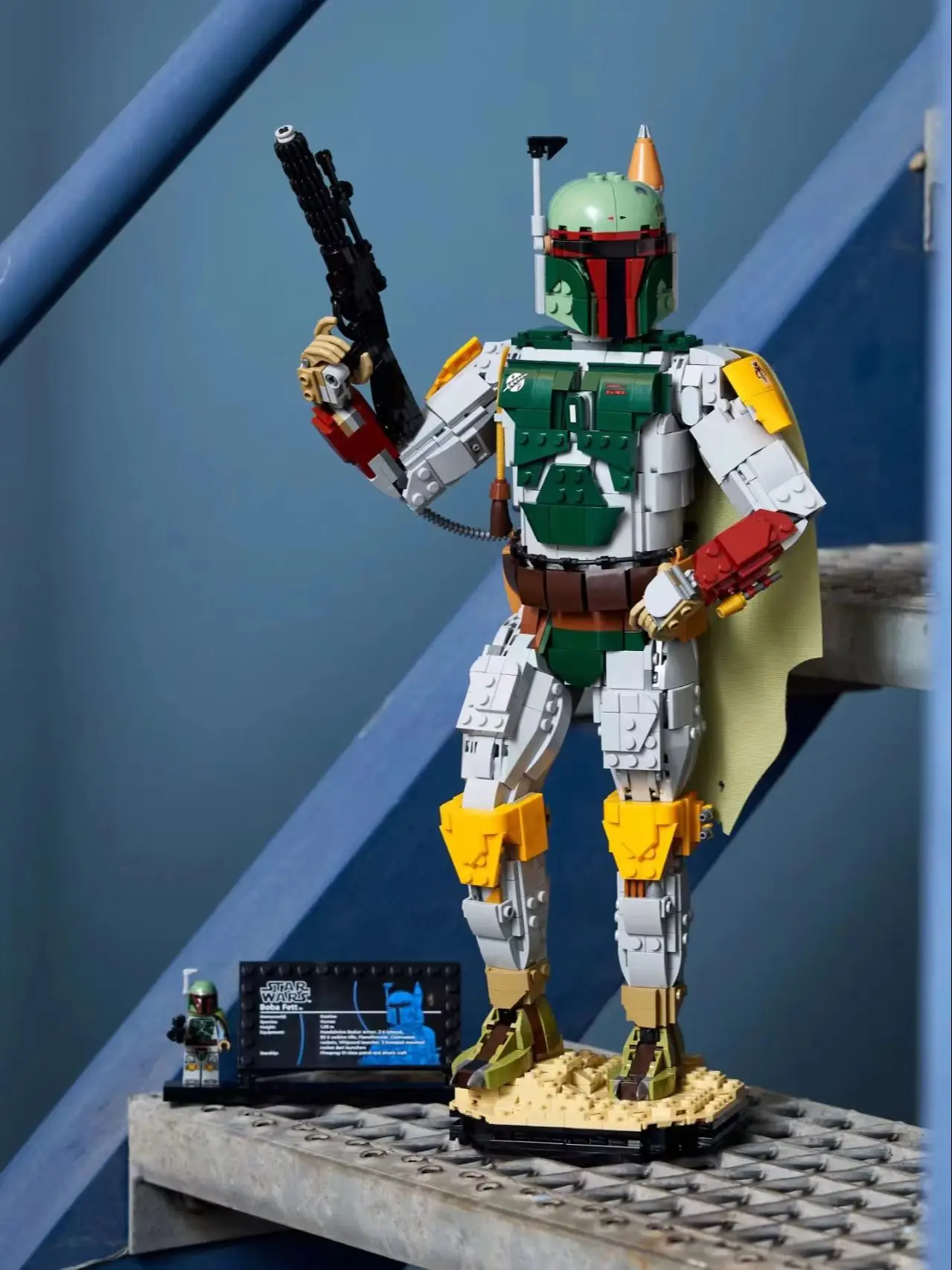 Boba Fett Große Actionfigur MOC Baustein-Modell 1544 Teile Sammlerstück Bausteine Spielzeug für Erwachsene Kinder Geburtstagsgeschenk
