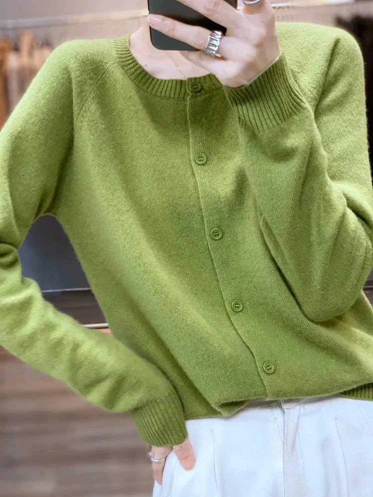 

Ранняя осень 20220. Женский вязаный открытый кардиган Long Sve. Тонкая верхняя одежда. Топ. Простой однотонный верх.