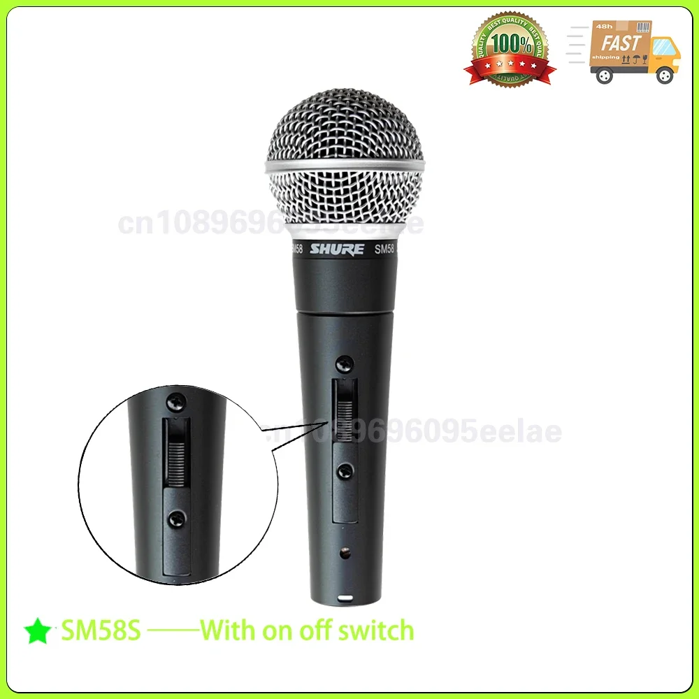 3 PCS Wholesale Shure SM58 Vocal Microphone Cardioid Dynamic Hand-held Mic Stage Performance Guitar Studio Singing Home KTV Mic