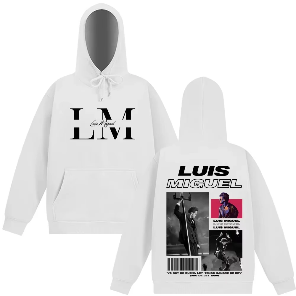 Sudadera con Capucha Gráfica de la Gira del Álbum del Rapero Luis Miguel, para Hombre y Mujer, Estilo Harajuku, Hip Hop, Punk, de Alta Calidad, Informal, Holgada, de Felpa