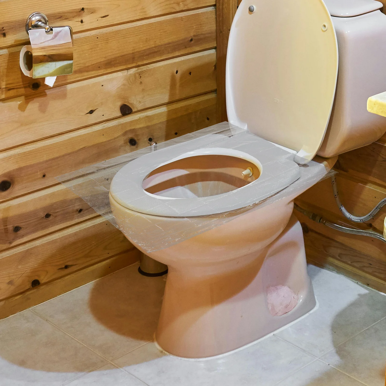 

50Pcs Disposable Toilet Seat Covers Clear Liners Portable Travel Essentials for Public Restrooms Hotels Restaurants