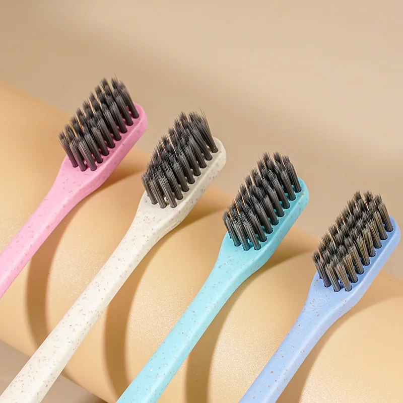 100-pack-wheat-straw-travel-toothbrush-soft-bristles-adult-portable-manual-toothbrushes-eco-friendly-lightweight-set-for-hotel