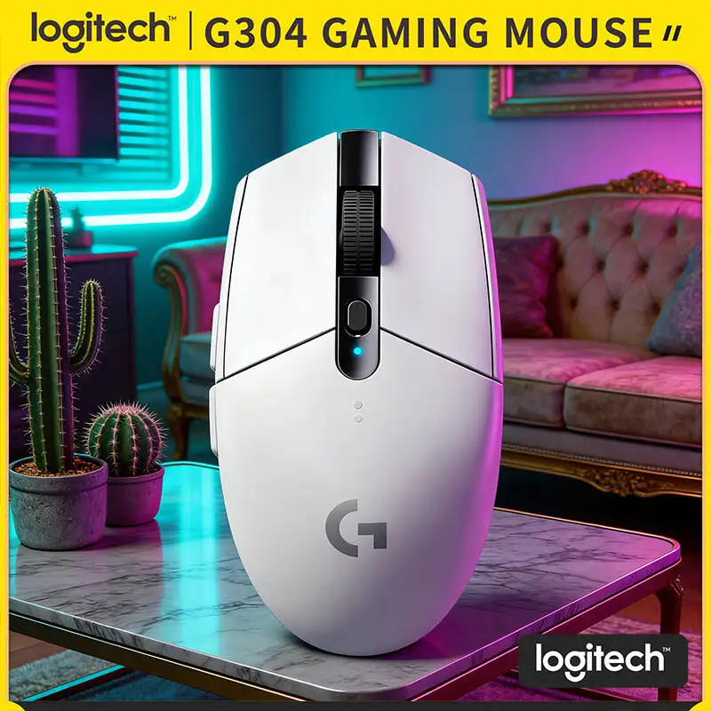 

Logitech G304 Wireless Mouse LIGHTSPEED Tech 12000 DPI HERO Sensor 1ms Response 9-Month Battery Multi-Surface Laptop Gamers