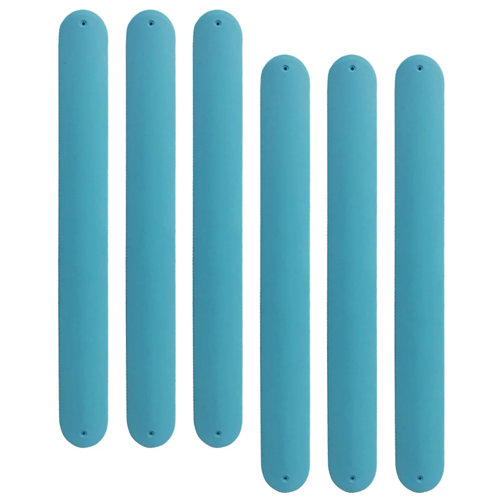 6 Pcs Papa Circle Silicone Snap Bracelets Bulk Wrist Bands Button Steel Slap Wristband Child