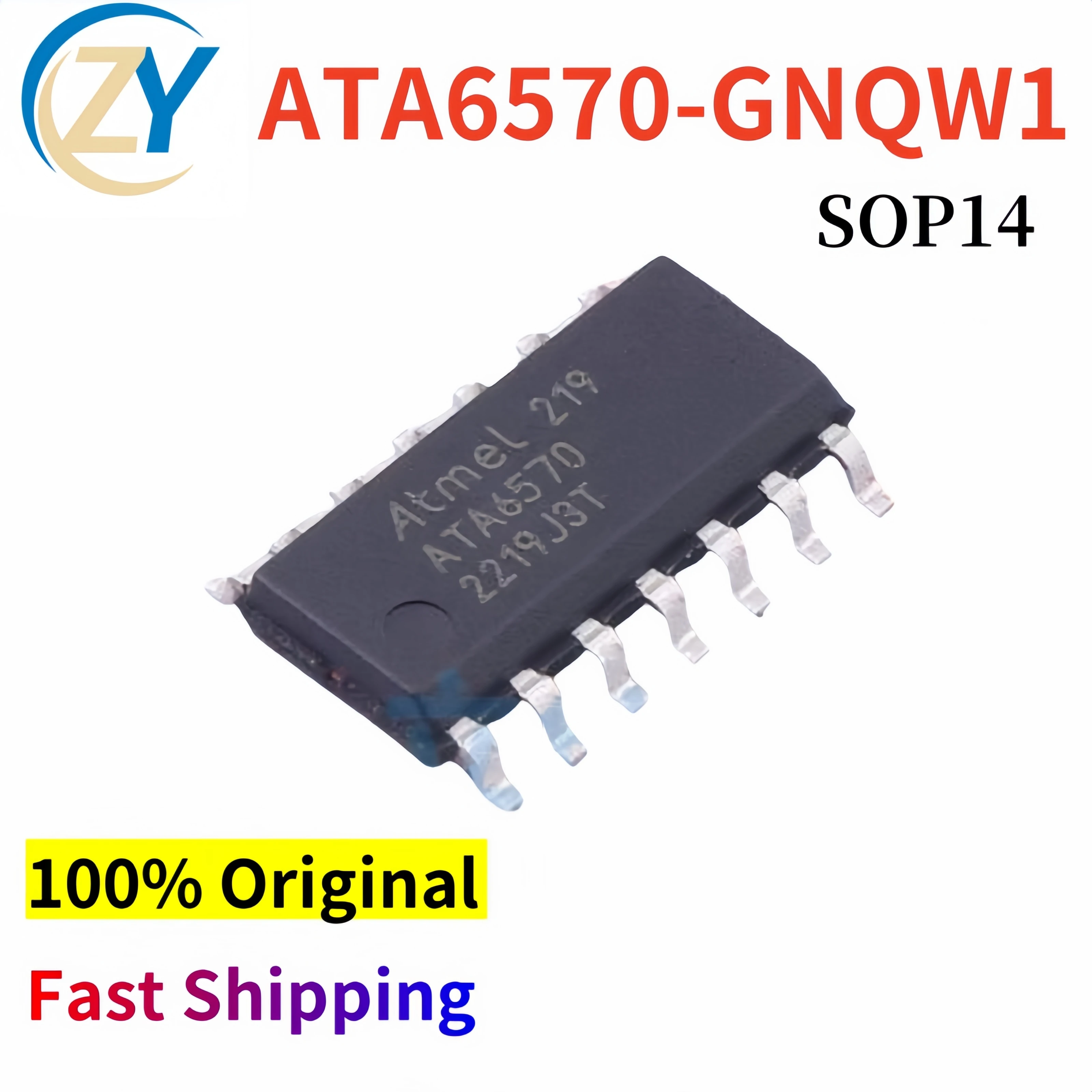 (2pcs) ATA6570 CAN Interface ATA6570-GNQW1 SOP14 5Mb/s 4.55V - 28V 100% Original & In Stock