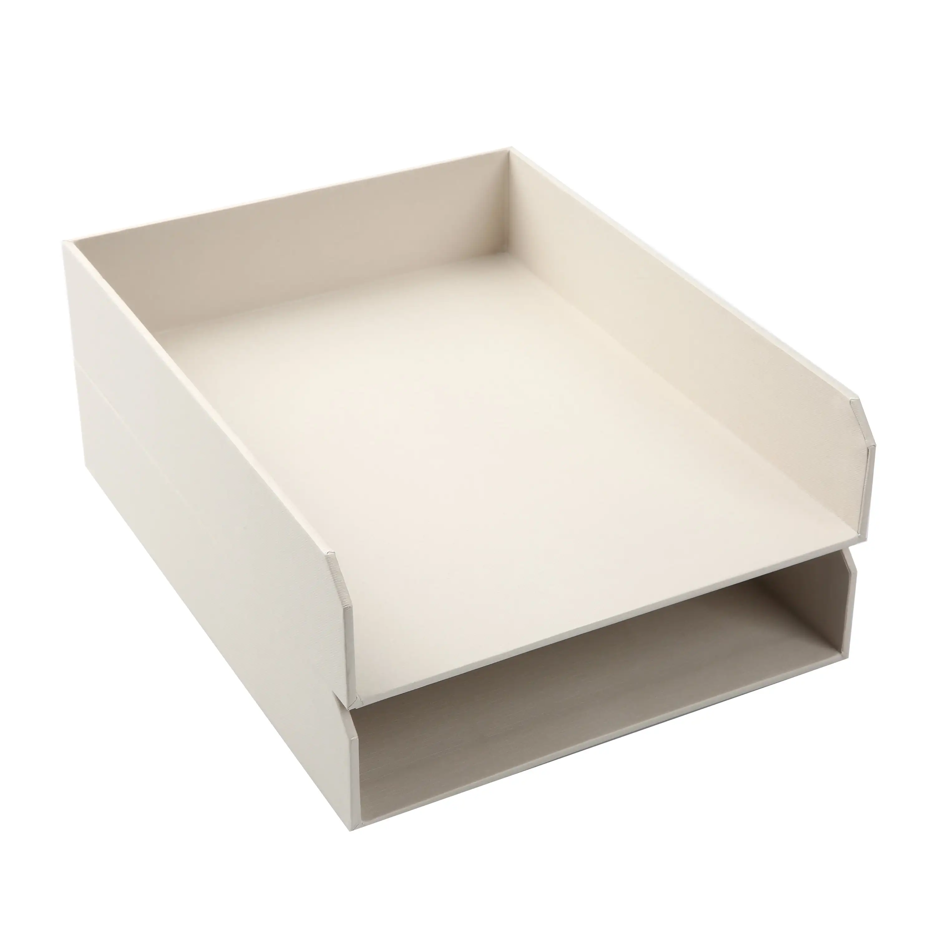 طقم مكون من قطعتين من الورق المقوى وصينية الورق ومنظم المكتب باللون البيج البردي