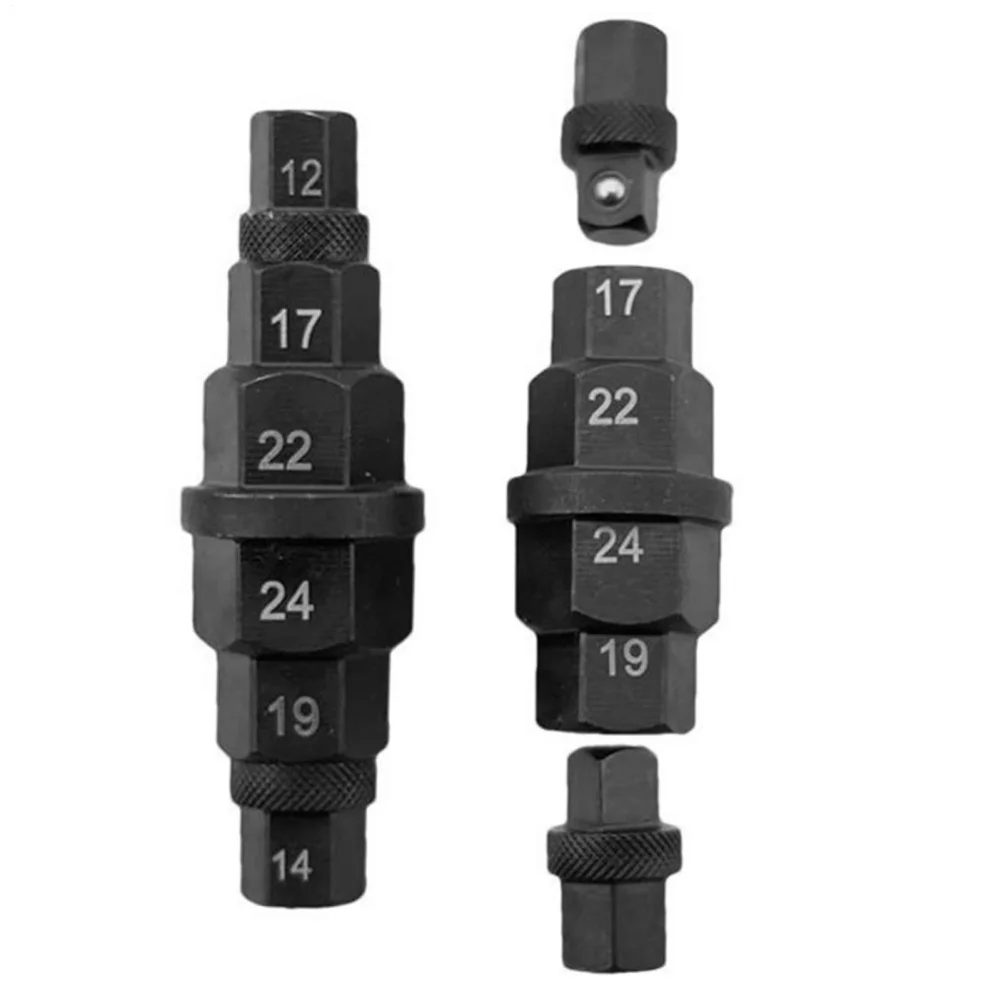 Motorcycle Wheel Axle Spindle Tools Hex Wrench Socket 12-24mm Spindle Nut Socket For Nut Tire Wheel