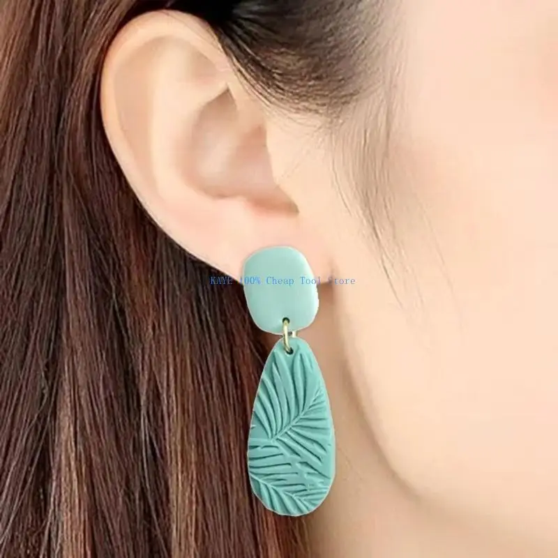 

G6KA 1/3Pcs Flower Leaf Texture Sheet Clay Earrings Tool for Making Earrings Jewerly