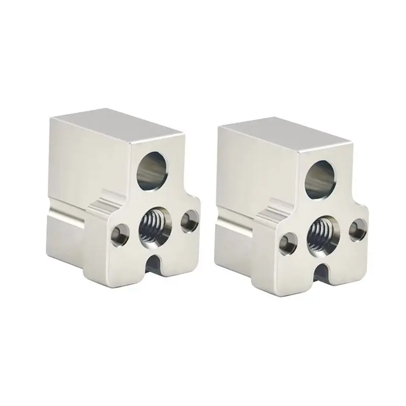 A46M-CR10 Plated Copper Heated Block Volcano High-Temperature Heating Block For 3D Printer Parts, Large Flow 2Pcs