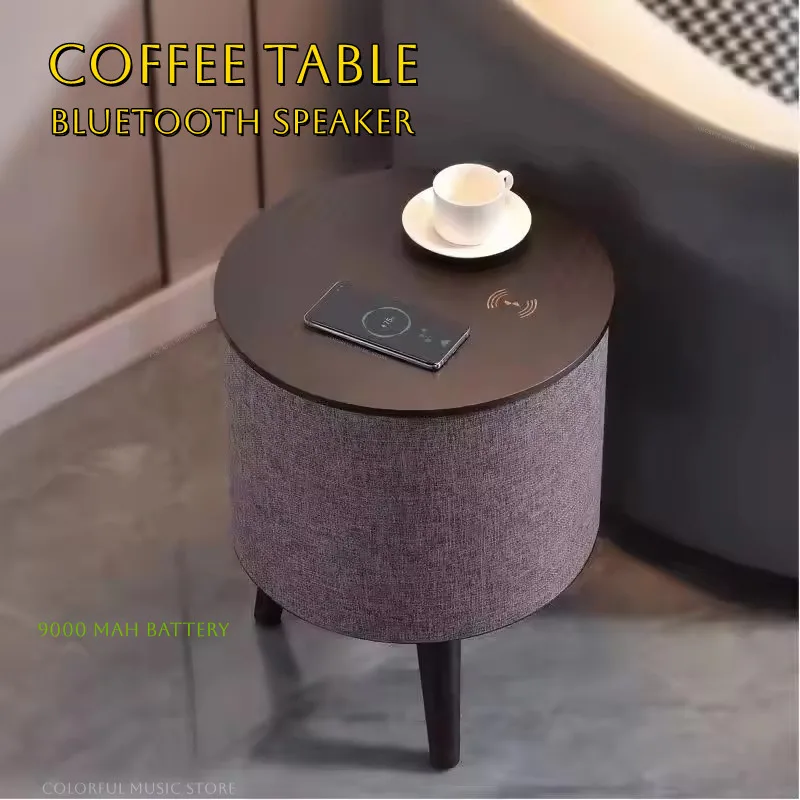 

100W Wooden Bluetooth Speaker Mobile Wireless Charging Speaker Bass Speaker Home Sofa Coffee Table Bedside Table Music Speaker