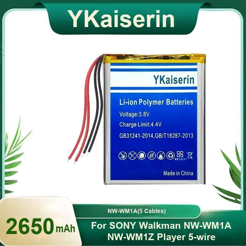 

Reliable Power NW-WM1A 5 Cables For Sony Walkman NW-WM1Z Player 5-Wire 2650Mah Portable Music Battery