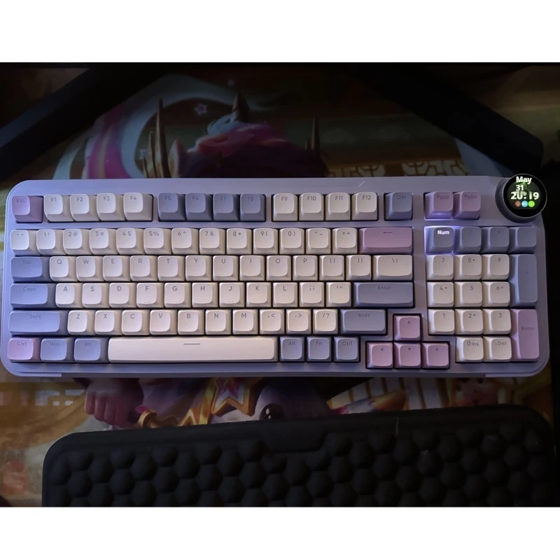 Betop Inspirado Knob Screen Teclado Mecânico, Hot Swappable PBT Keycap, RGB Light Gaming Keyboard, 3 Mode, 97-Key, Estrutura de junta